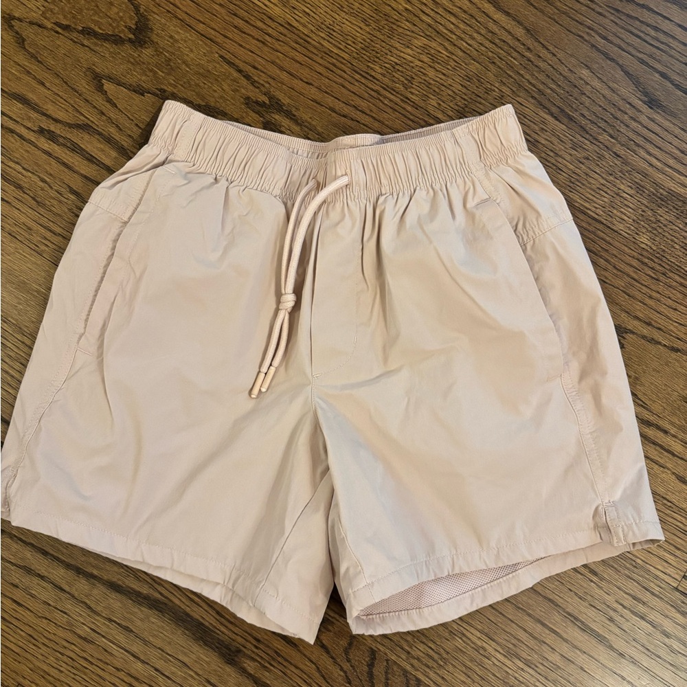 Women's Beige Athletic Drawstring Shorts